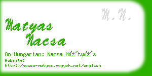 matyas nacsa business card